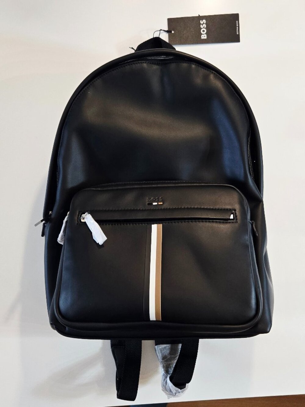 HUGO BOSS Signature-Stripe Backpack